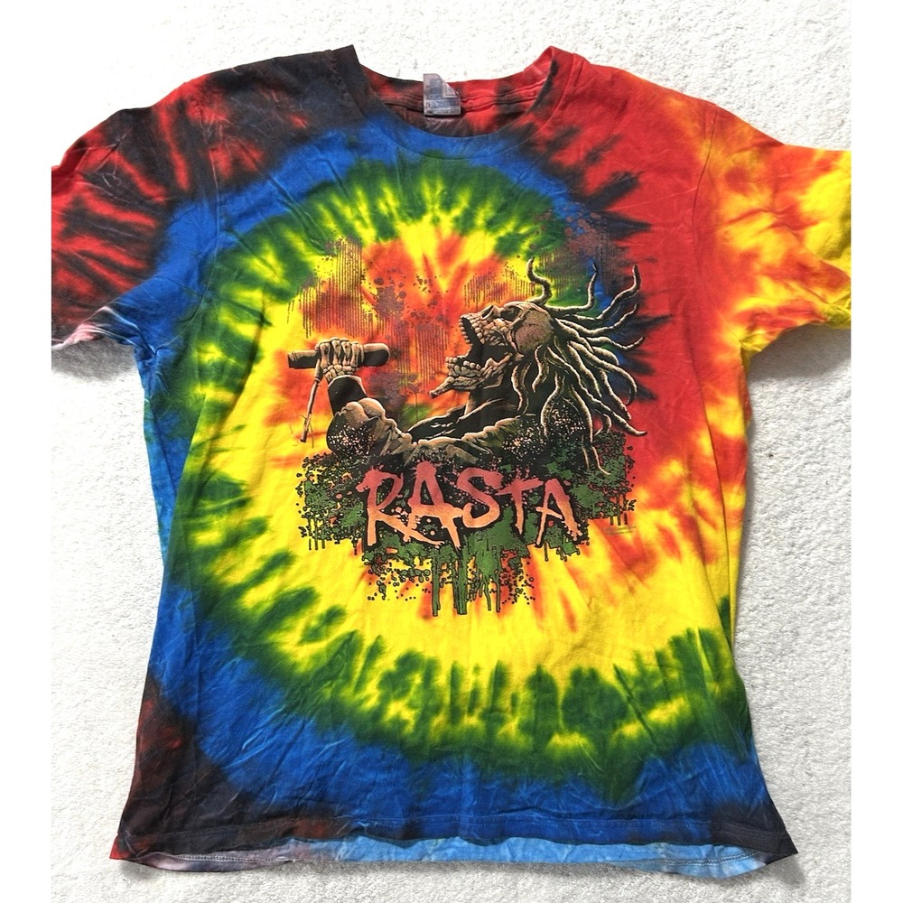 2011 Liquid Blue Rasta Tie Dye XL Cotton Short Sleeve T-Shirt (C4)